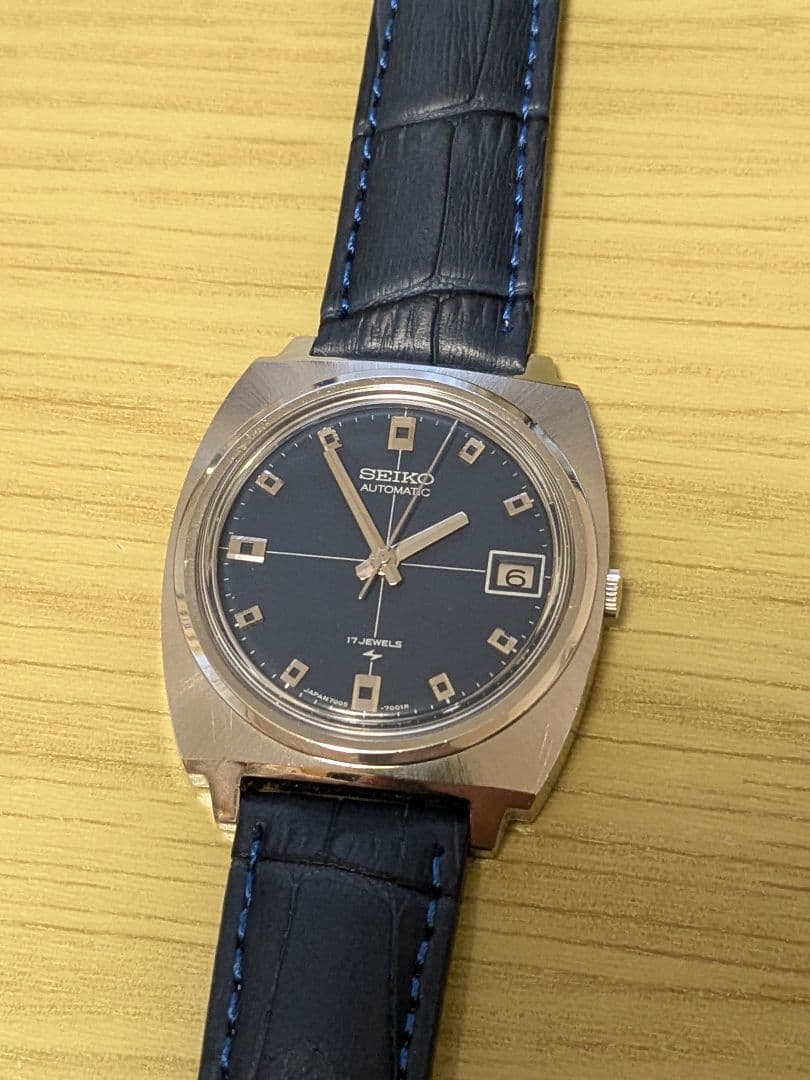 SEIKO セイコー OH済 アンティーク ネイビー 1972年製 昭和47年