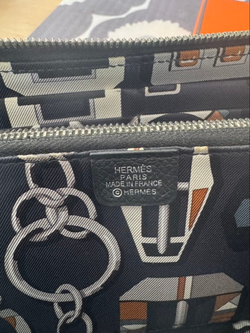 HERMES エルメス アザップロング シルクイン ブラック