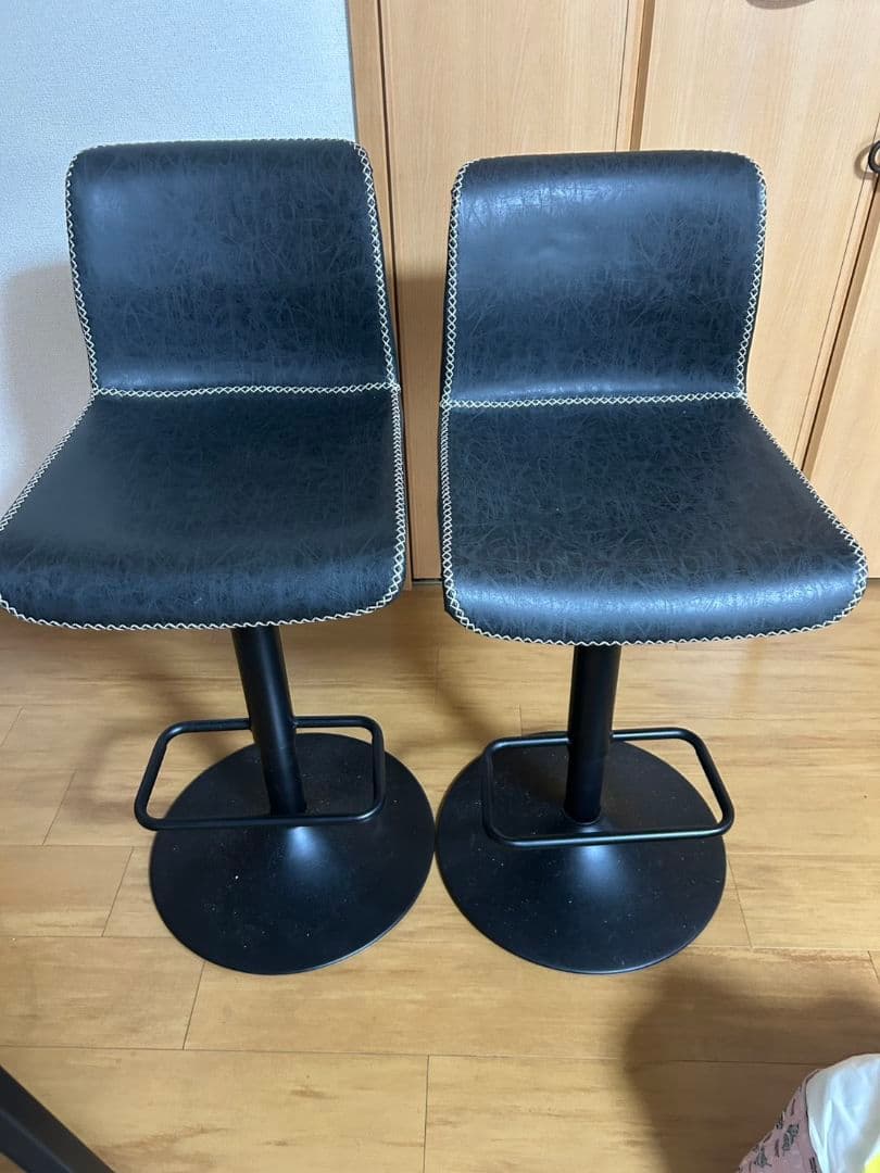 リトルサンセットさん専用 黒いカウンターチェア 1脚　直接引き取り可能