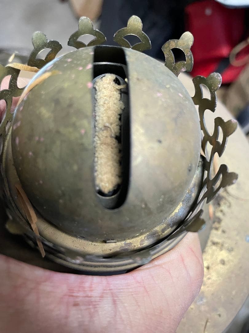 船舶用油灯式舷灯　左舷灯(赤灯)