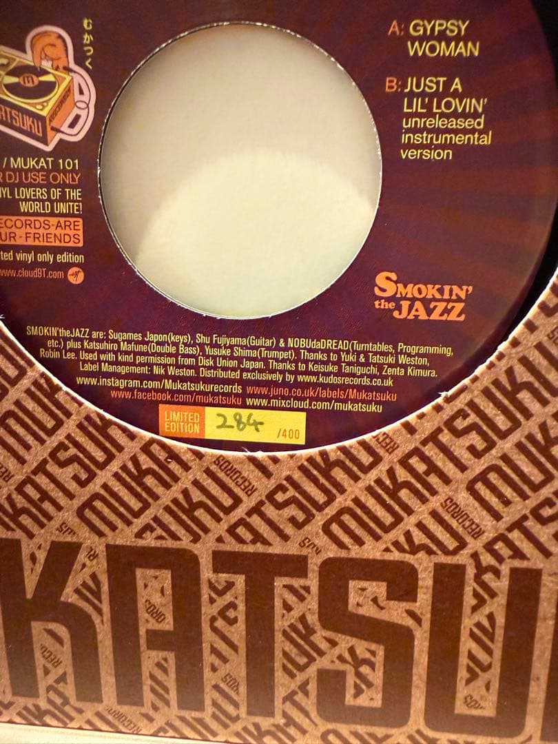 SMOKIN’ THE JAZZ Gypsy Woman 7inch 7インチ