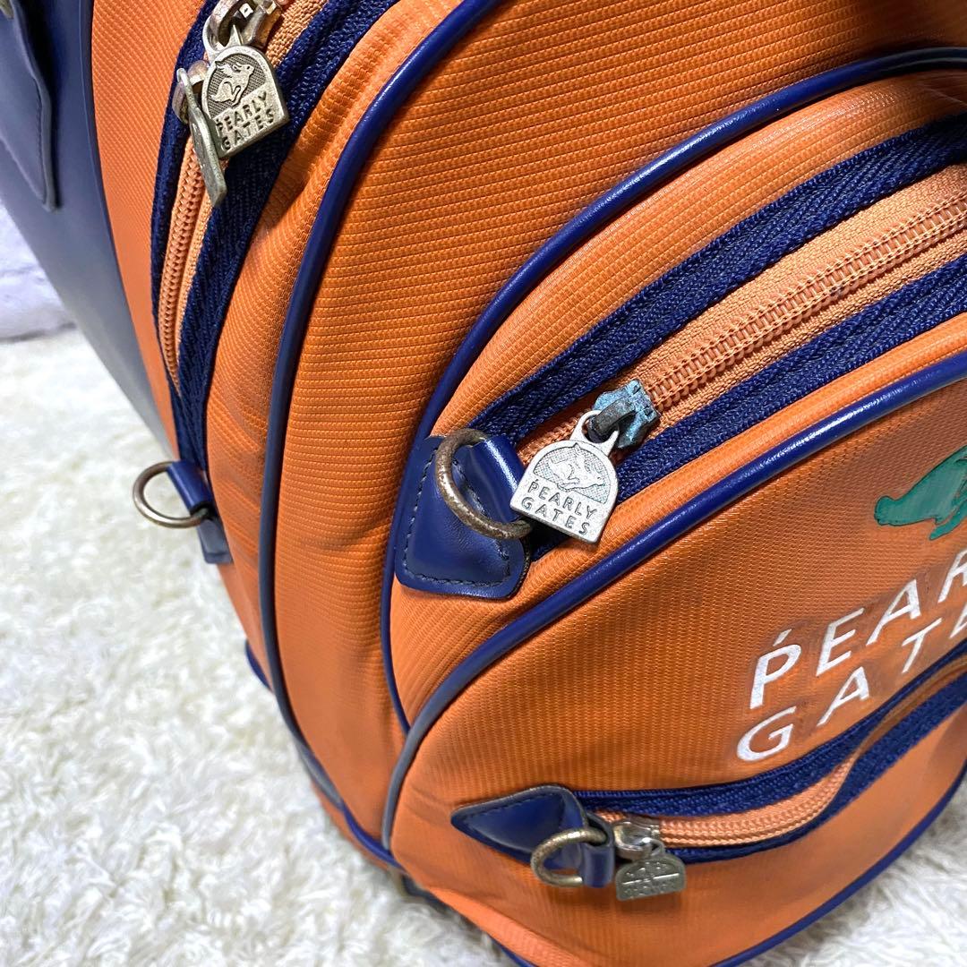 【激レア】キャディバッグ パーリーゲイツ 1990年代 ゴルフバッグ オレンジ