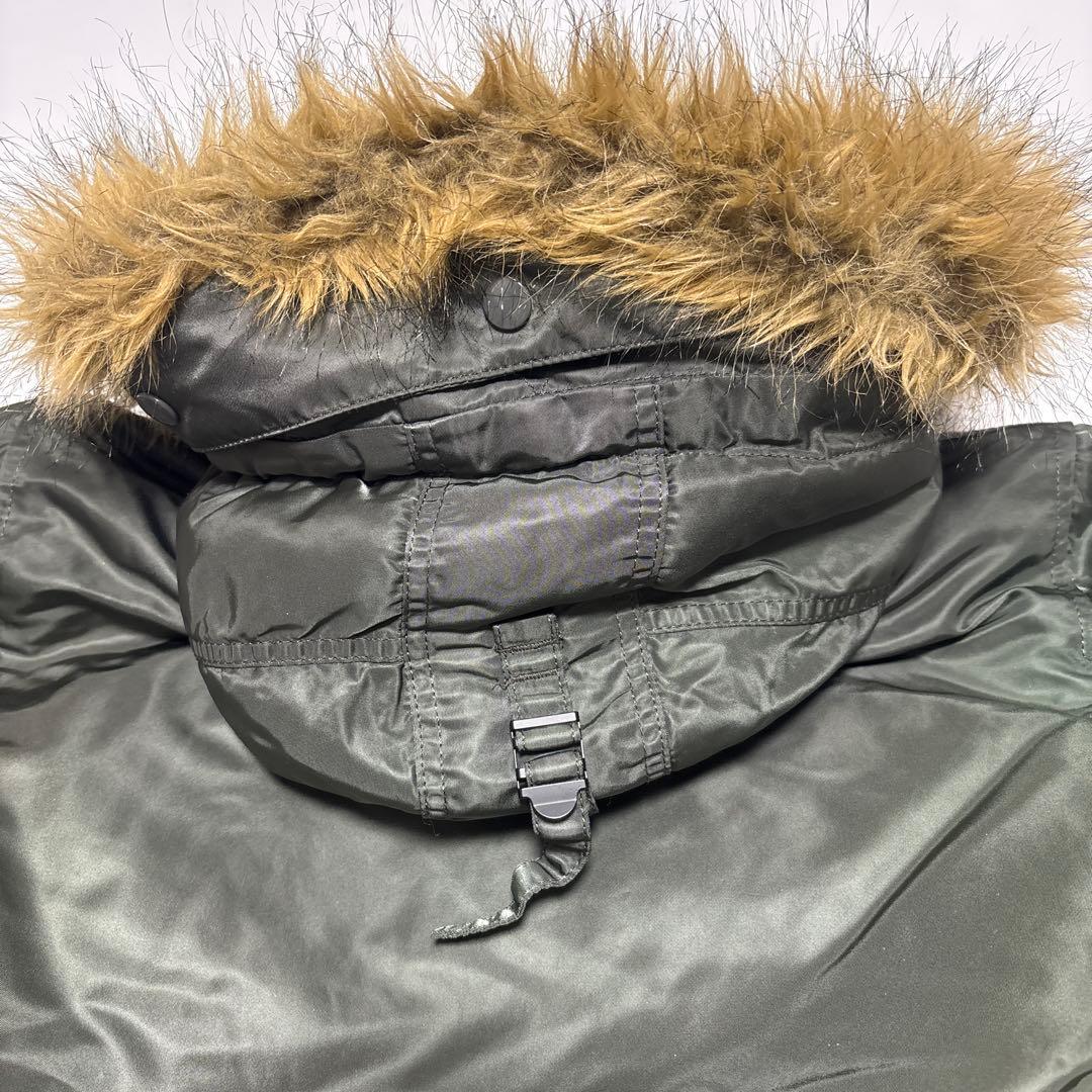 アルファ ALPHA MA-1 N-2B フライトジャケット【M】カーキ ファー