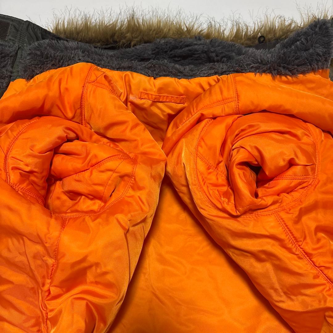 アルファ ALPHA MA-1 N-2B フライトジャケット【M】カーキ ファー