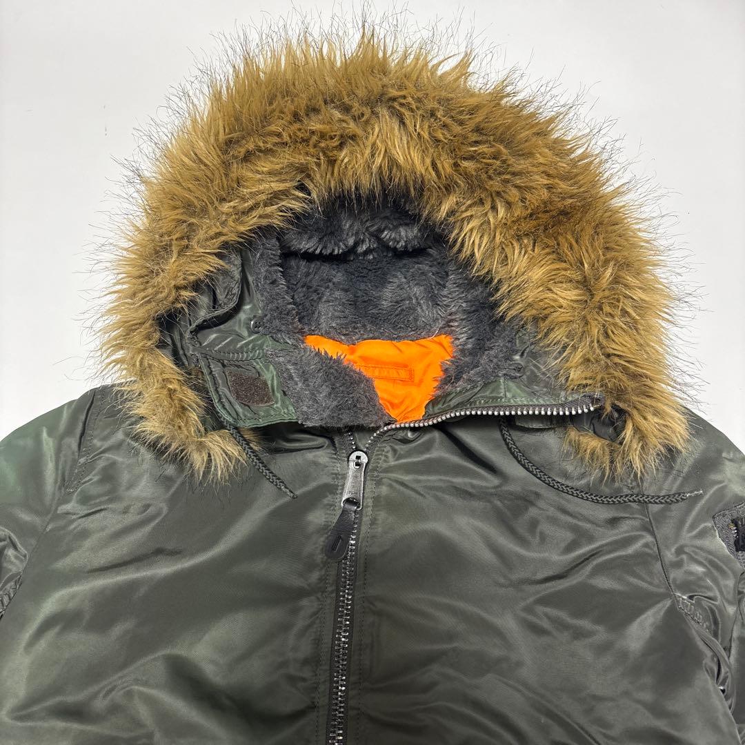 アルファ ALPHA MA-1 N-2B フライトジャケット【M】カーキ ファー