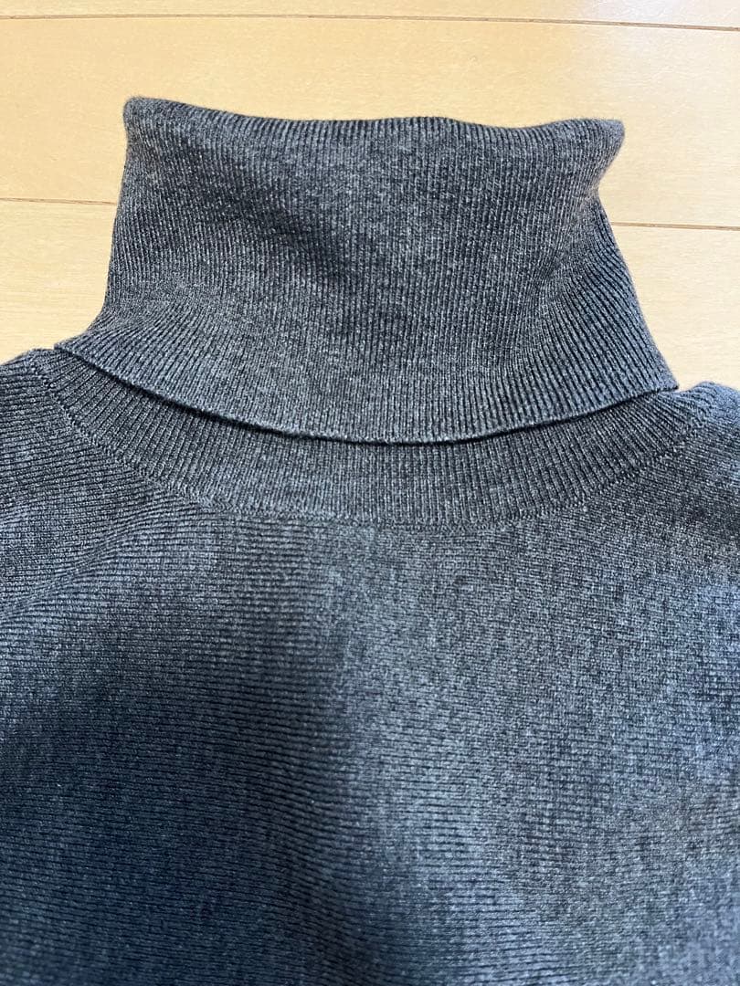 美品／BEARDSLEY ビアズリー　ニットコンビギャザーワンピース　ハイネック