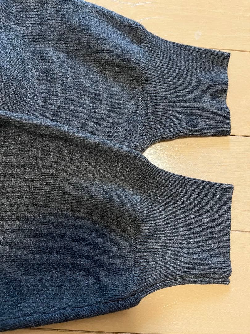 美品／BEARDSLEY ビアズリー　ニットコンビギャザーワンピース　ハイネック