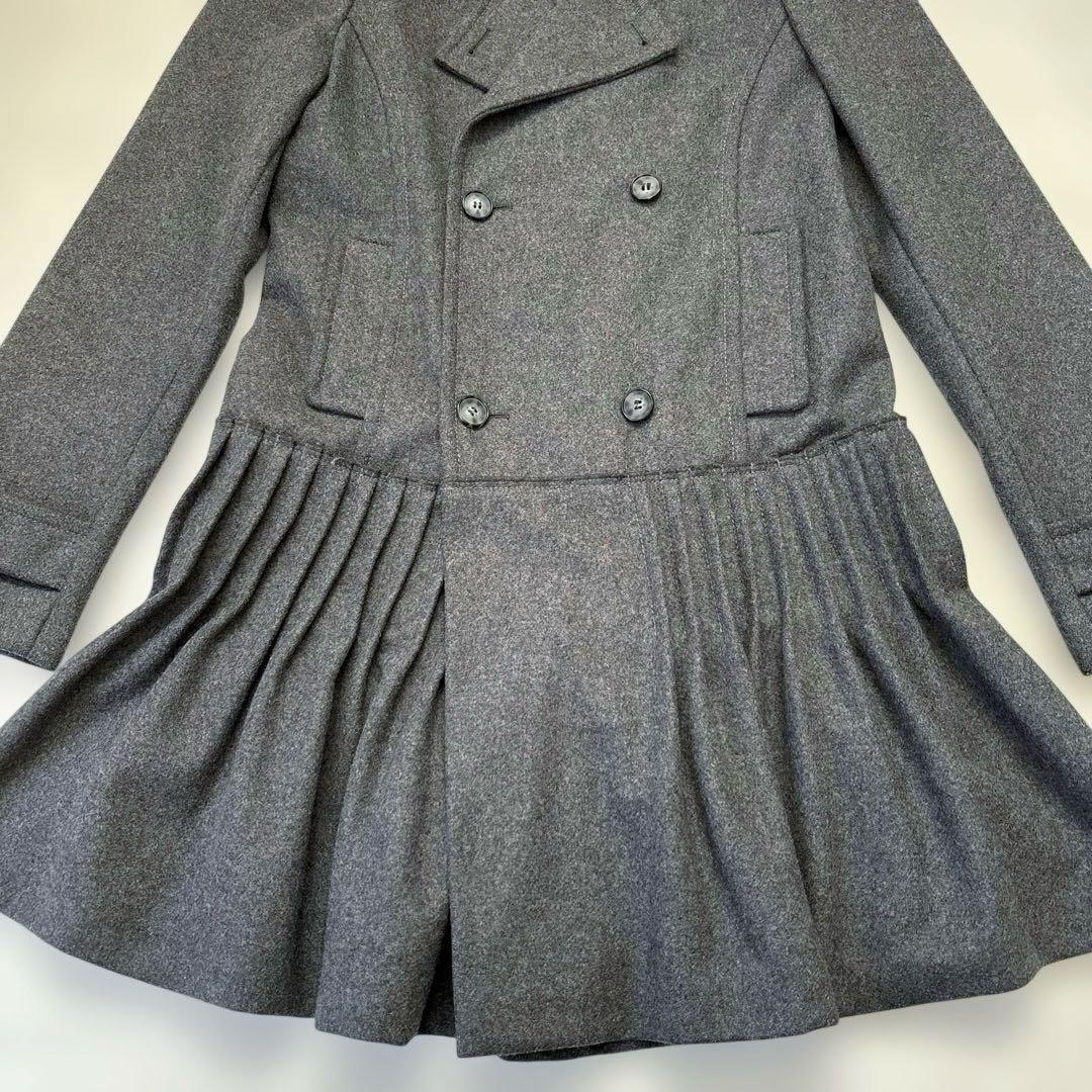 MAX&CO ウールピーコート　フリル　ギャザー　ダブルロング丈　40