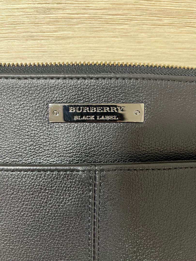 BURBERRY BLACK LABEL ブラック クラッチバッグ