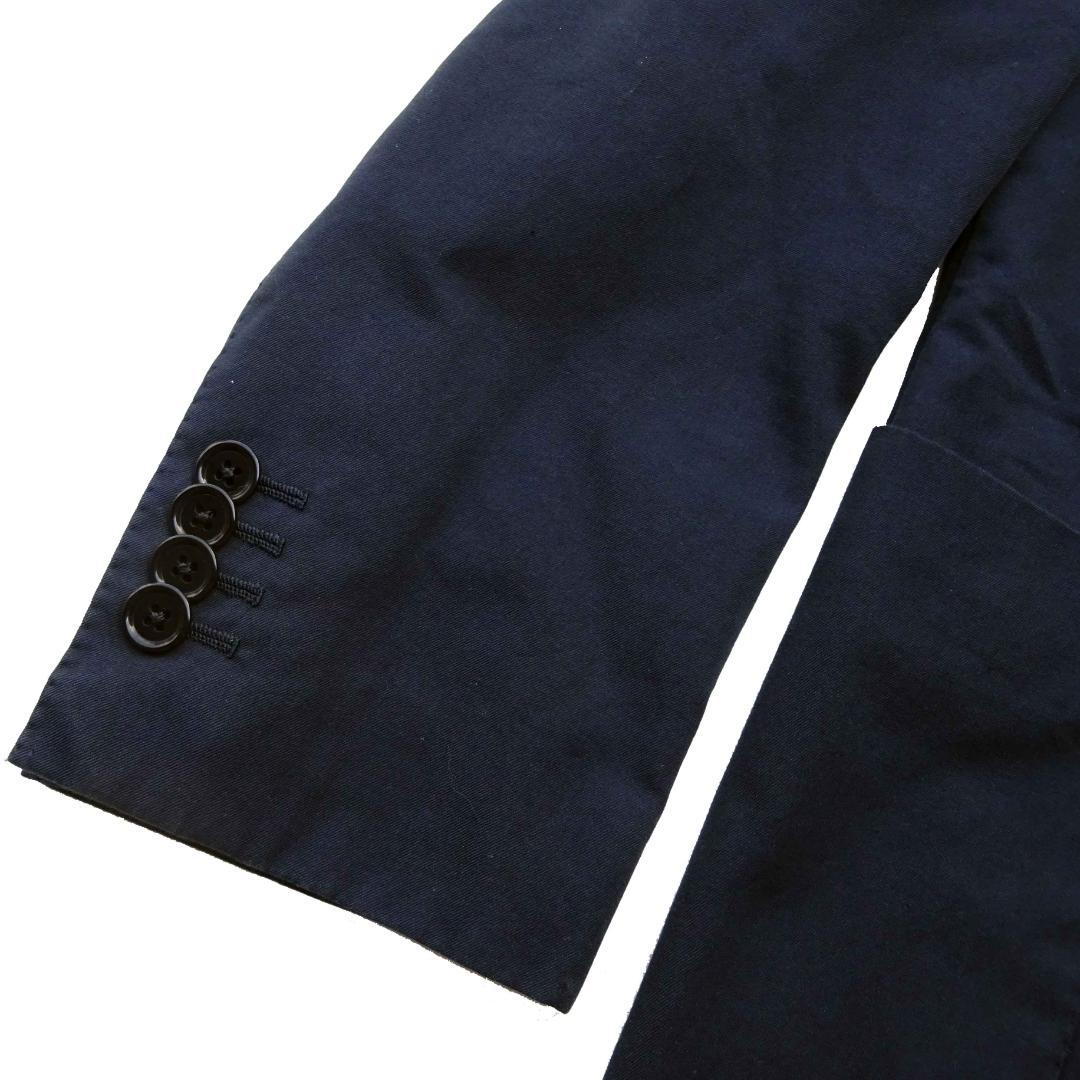 BEAMS F　ビームスエフダブルスーツ綿コットンネイビー紺上下46夏の風物詩