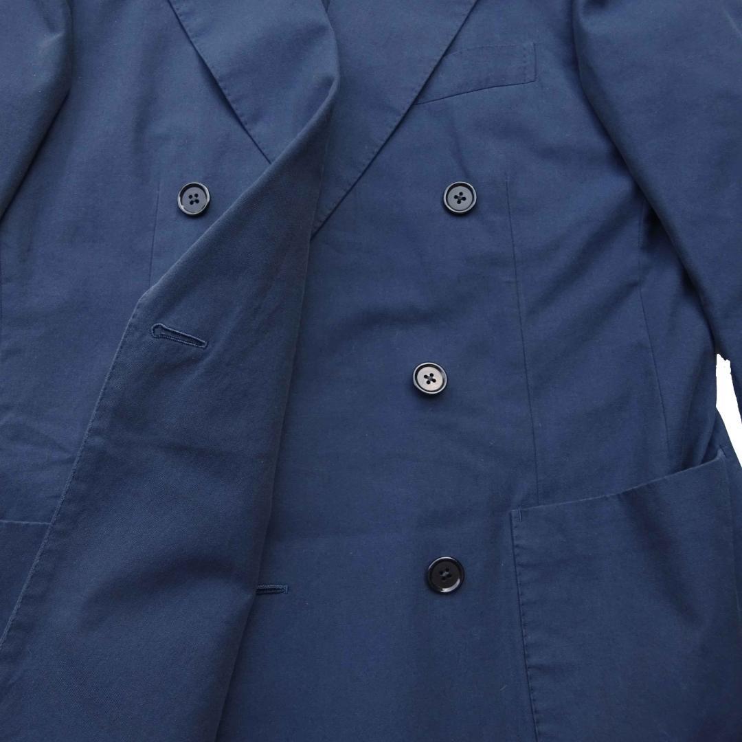 BEAMS F　ビームスエフダブルスーツ綿コットンネイビー紺上下46夏の風物詩