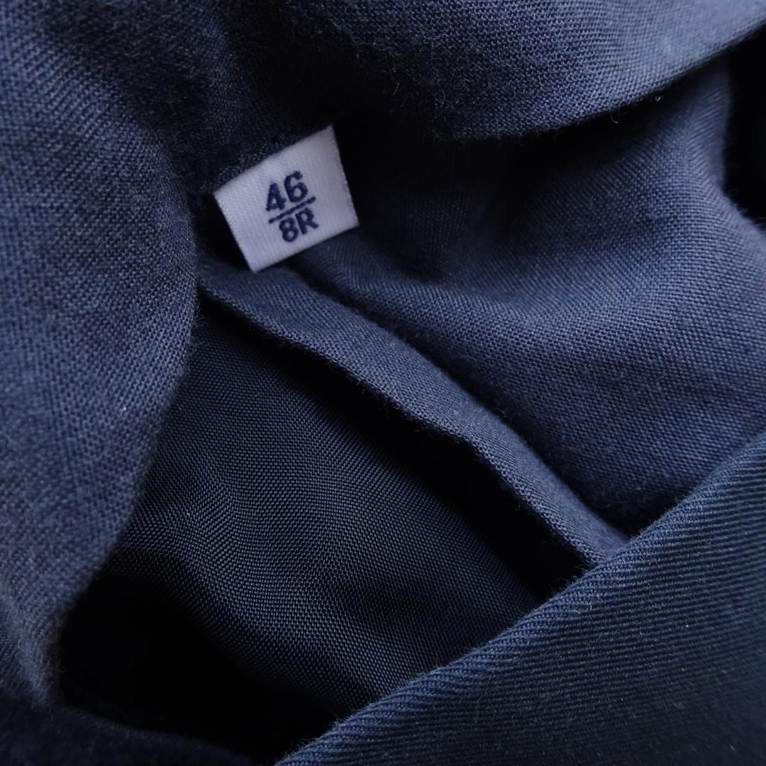 BEAMS F　ビームスエフダブルスーツ綿コットンネイビー紺上下46夏の風物詩