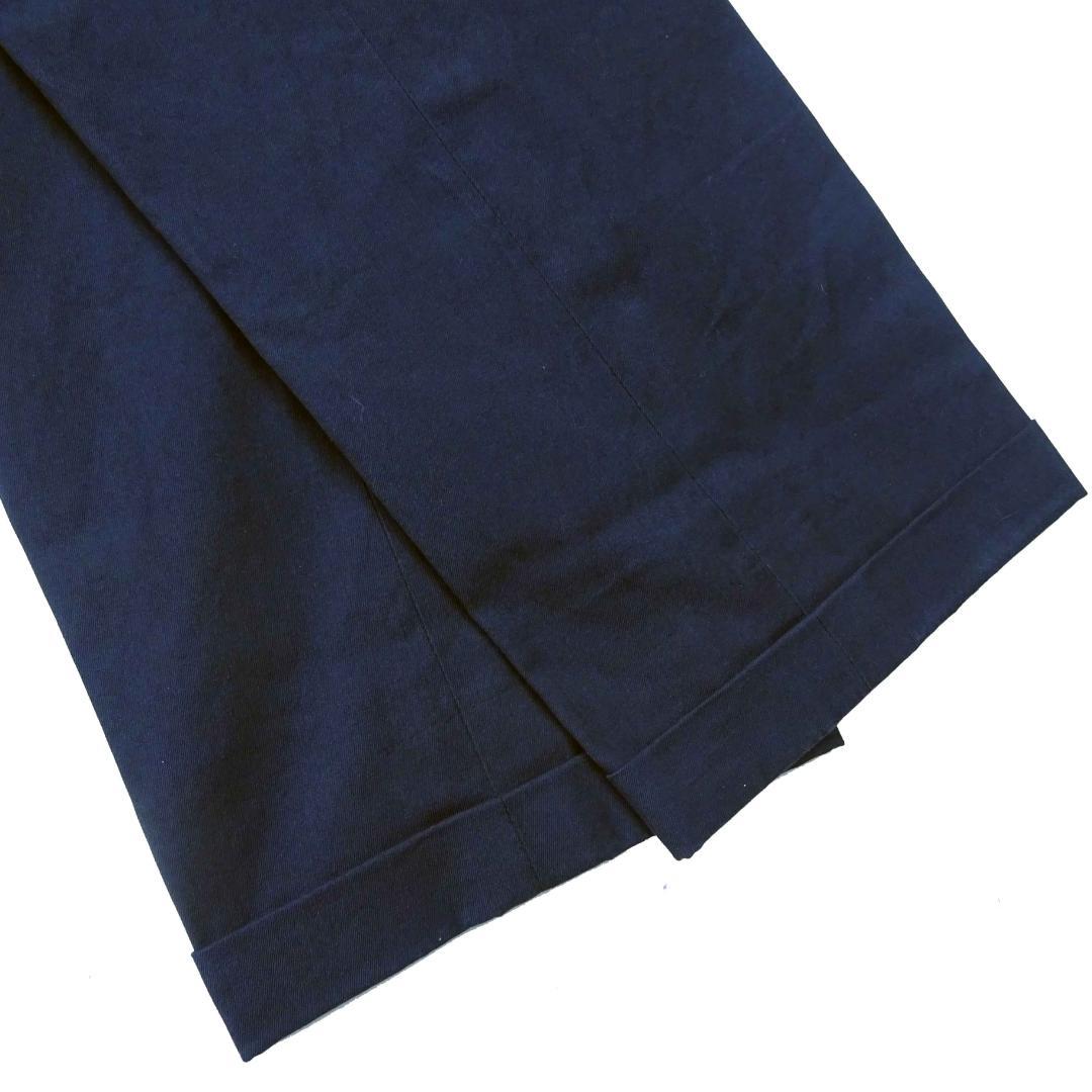 BEAMS F　ビームスエフダブルスーツ綿コットンネイビー紺上下46夏の風物詩