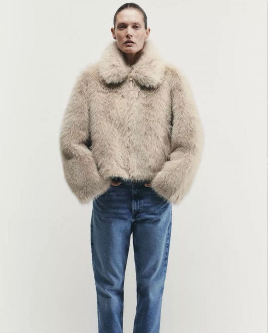 ZARA ダブルフェイスフェイクファージャケット　Sサイズ