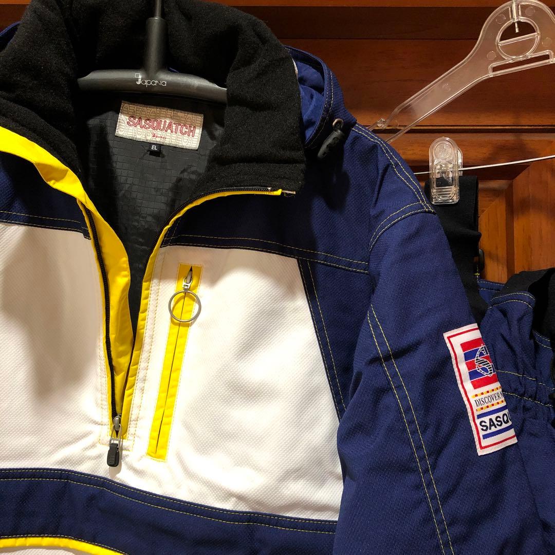 スキーウェア 男性用 ３Ｌ　タグ付きネイビー ホワイト