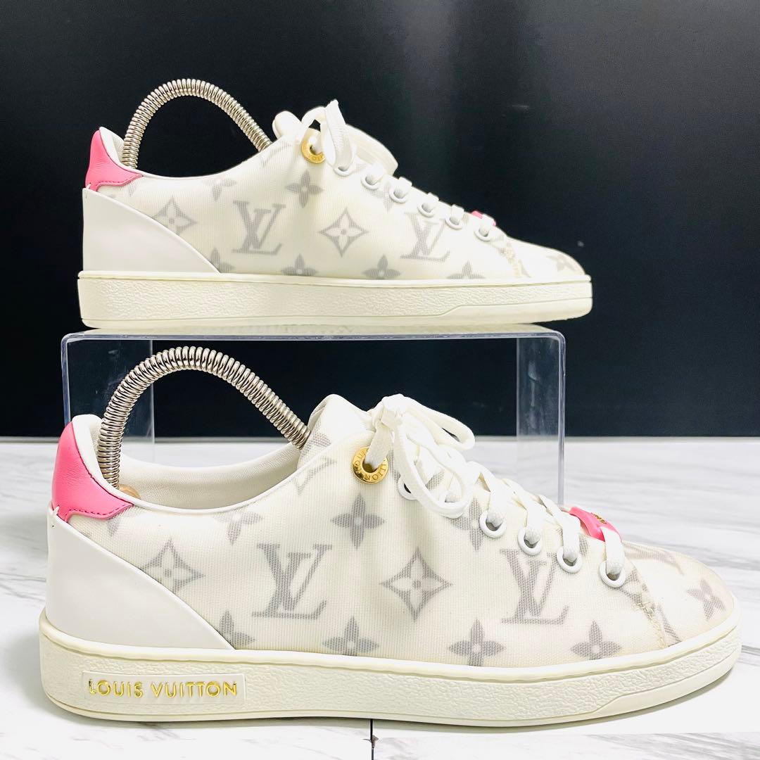 美品⭐️ルイヴィトン フロントローライン モノグラム レザー PVC 白 23cm