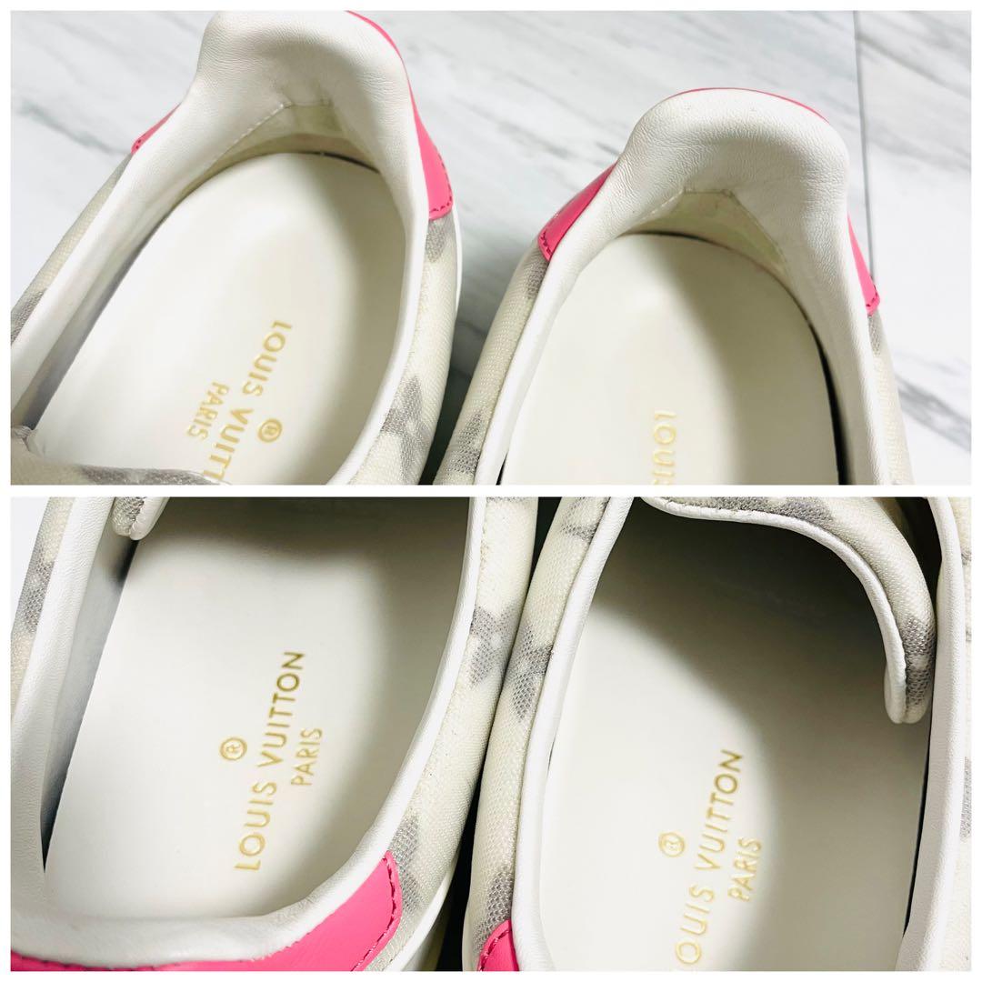 美品⭐️ルイヴィトン フロントローライン モノグラム レザー PVC 白 23cm