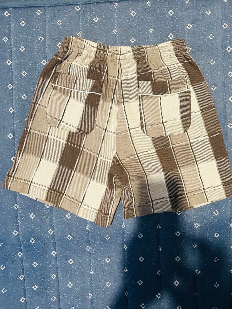 UNUSEDチェック柄ショートパンツ