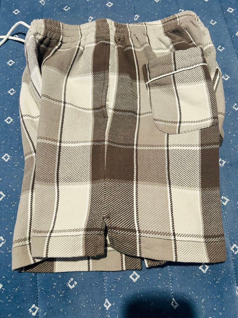 UNUSEDチェック柄ショートパンツ