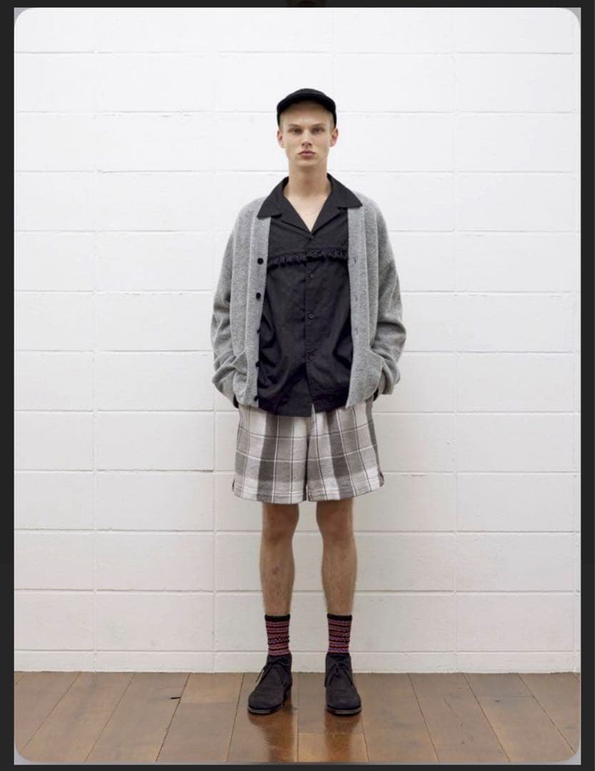 UNUSEDチェック柄ショートパンツ