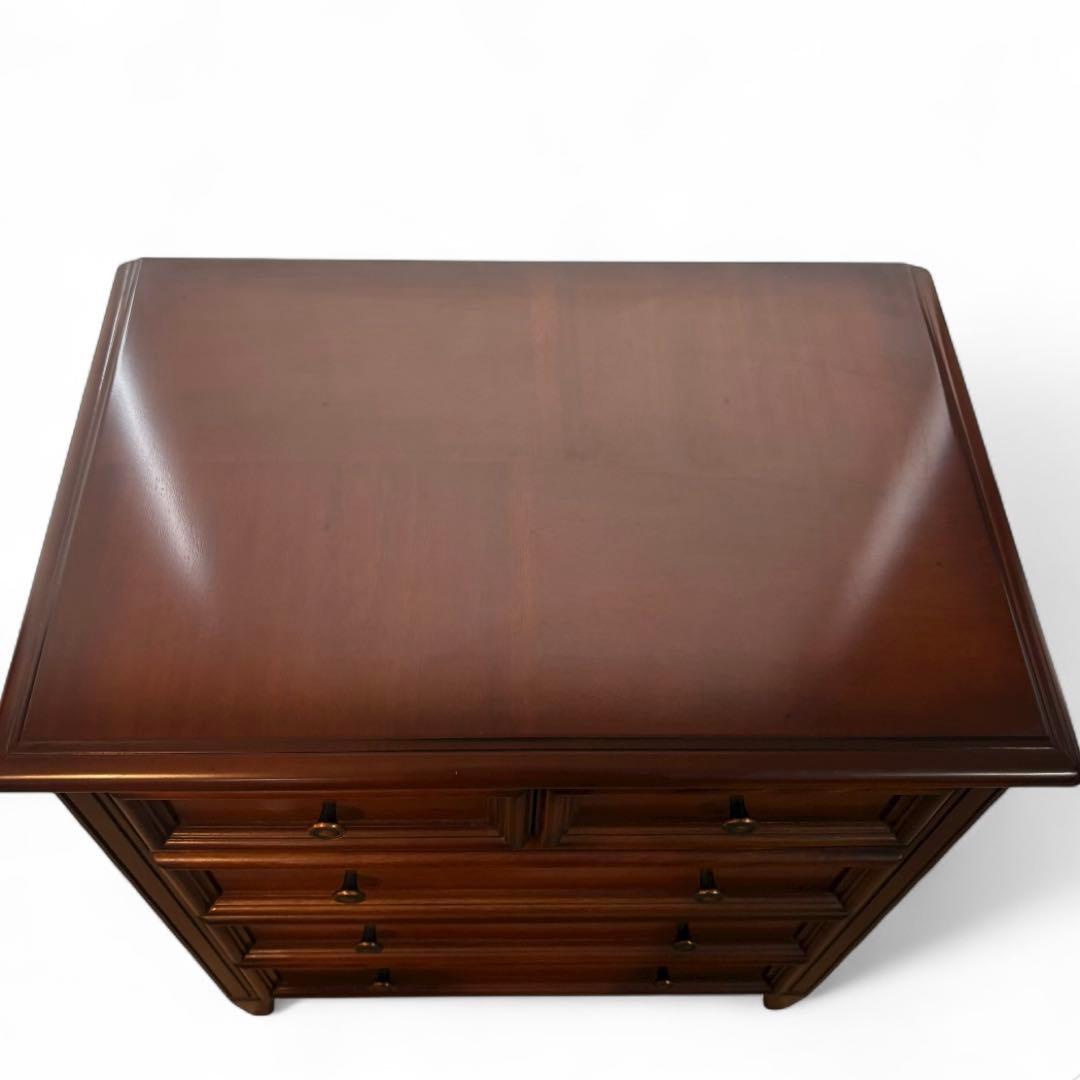 サイドチェスト 木製 4段タンス 収納家具