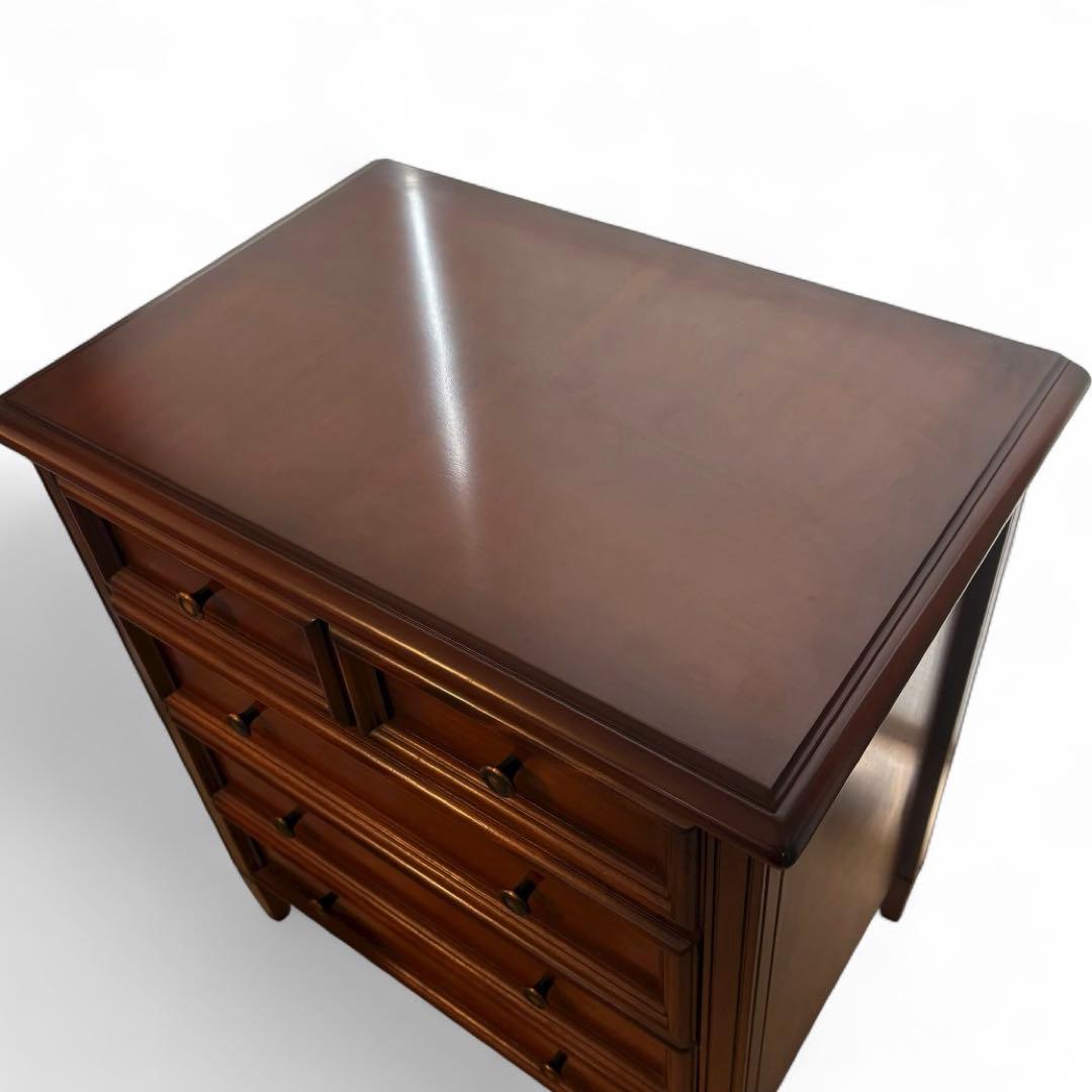 サイドチェスト 木製 4段タンス 収納家具