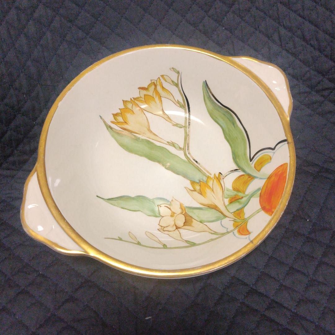 売約済、超レアー、スージークーパー、グレイ社フローラルフルーツボウル100年もの