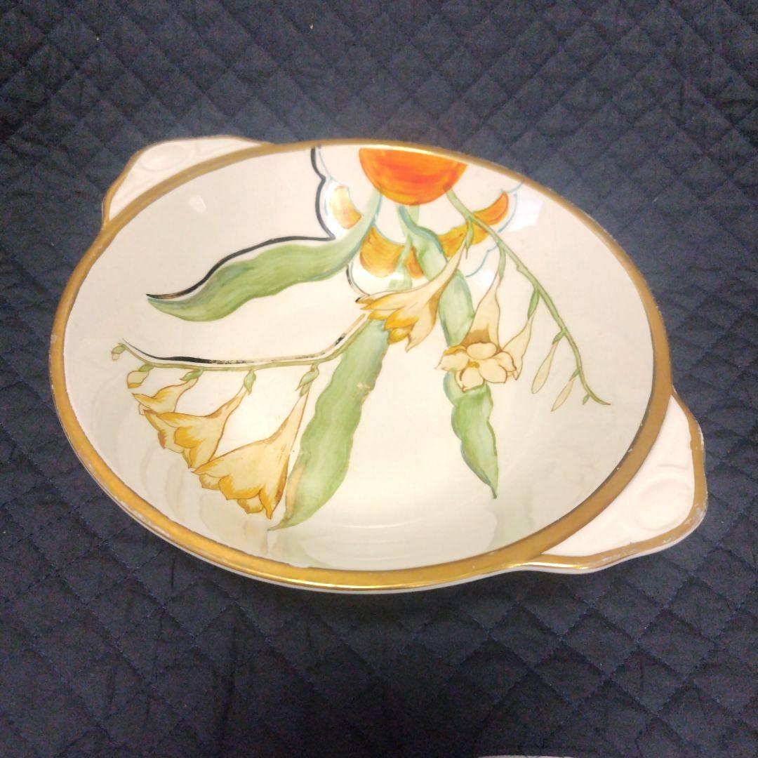 売約済、超レアー、スージークーパー、グレイ社フローラルフルーツボウル100年もの