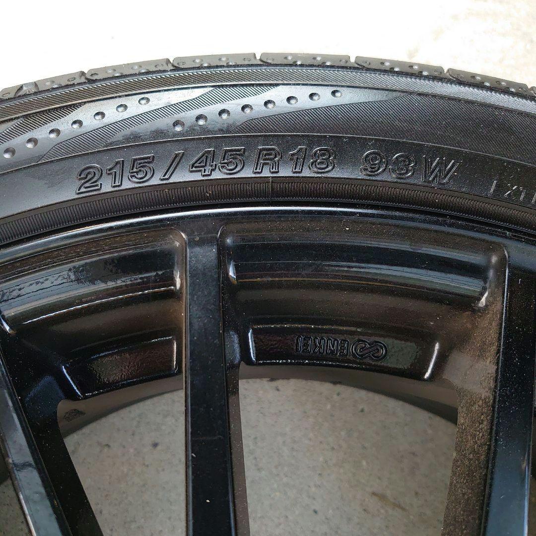 ヨコハマ 215/45R18 ノアヴォクシー ENKEI18ブラックホイール
