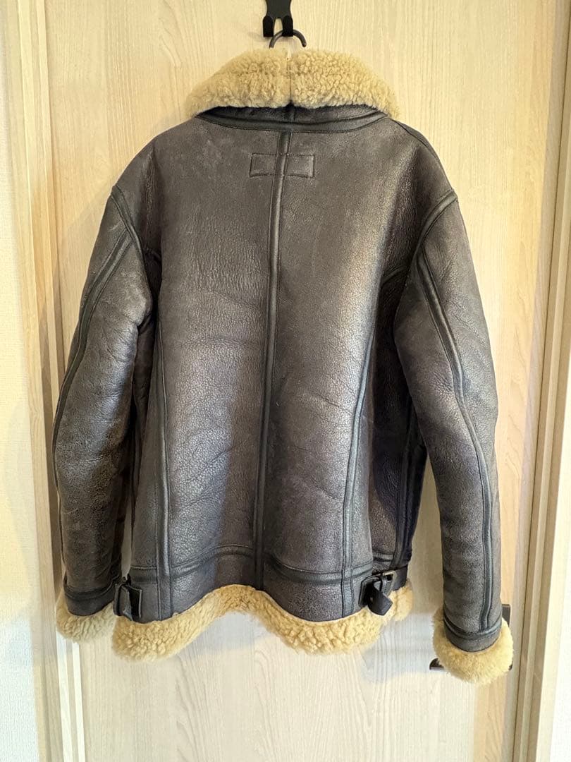 Liugoo Leathers B-3フライトジャケット（ムートンジャケット）黒