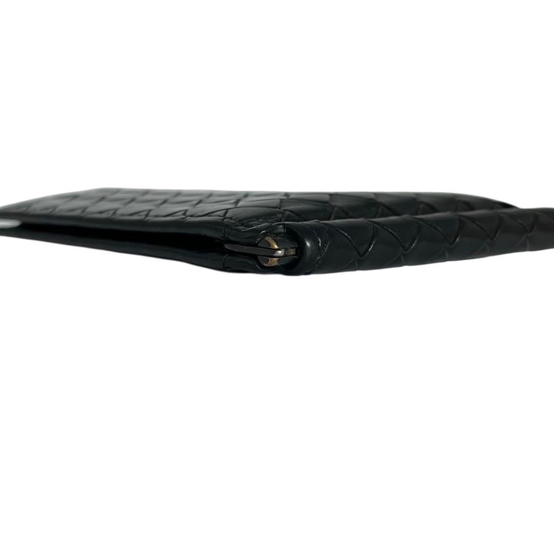 極美✨ボッテガヴェネタ 札入れ マネークリップ イントレチャート ブラック