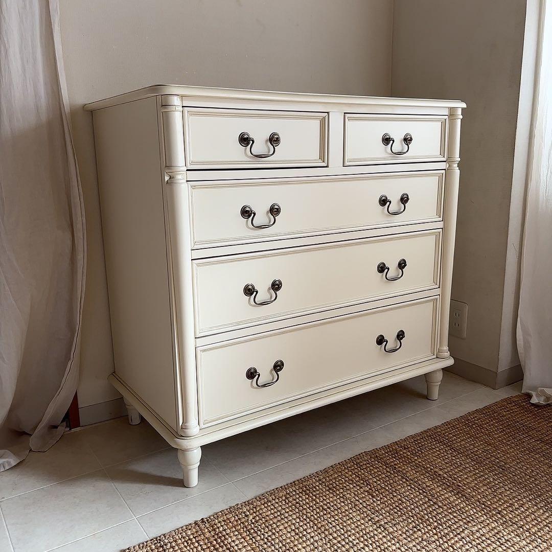 かなり美品　ローラアシュレイ　チェスト　クリフトン　フレンチカントリー　白家具