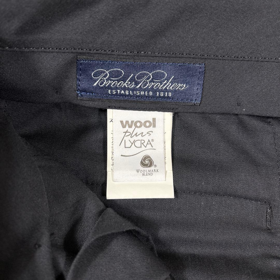 W34L30実寸 ブルックスブラザーズ ウールスラックス チャコールグレー 灰色