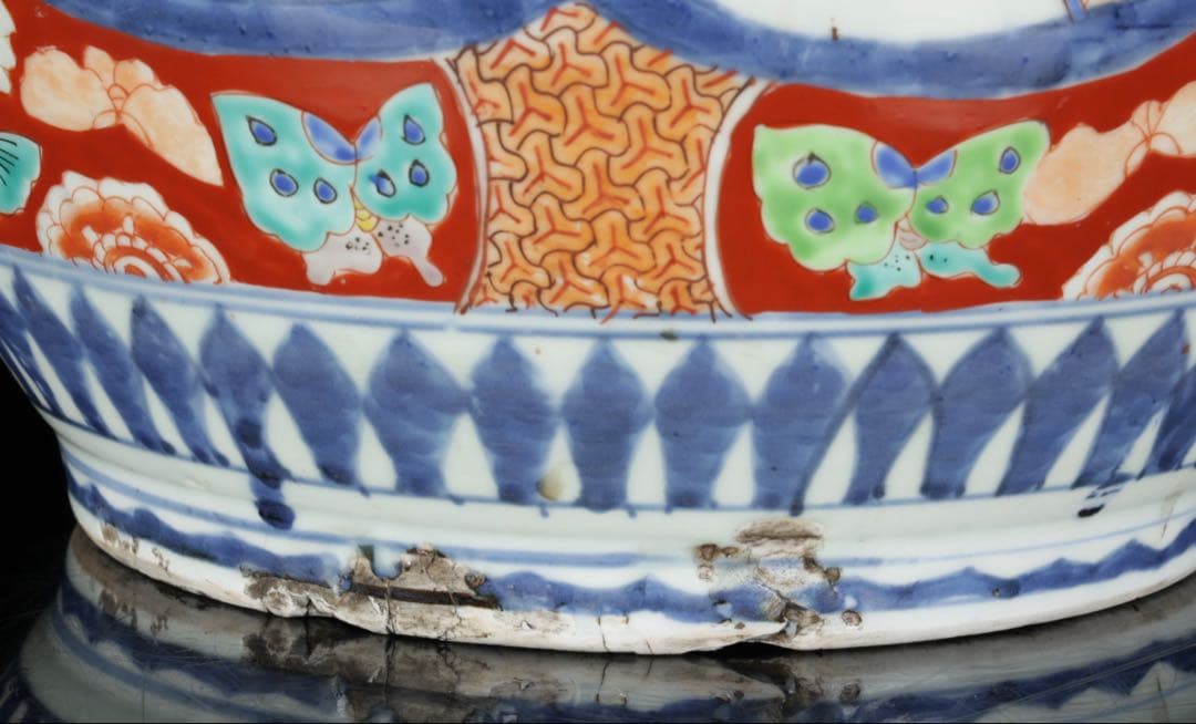 古伊万里【蔵春亭西畝】色絵金彩武士紋広口花瓶 飾壺 高さ68cm 古美術 骨董品