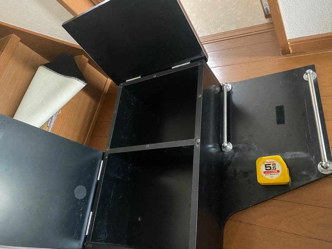 ブラック ストレージボックス 2コンパートメント