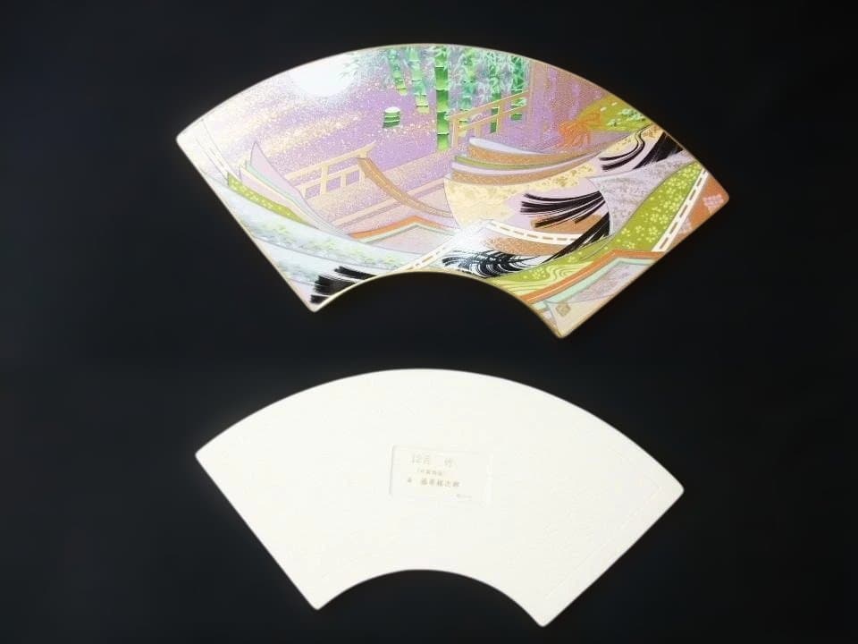 王朝物語の花 金彩扇皿コレクション 陶板 飾り皿 十二ヵ月の内十一 ヵ月