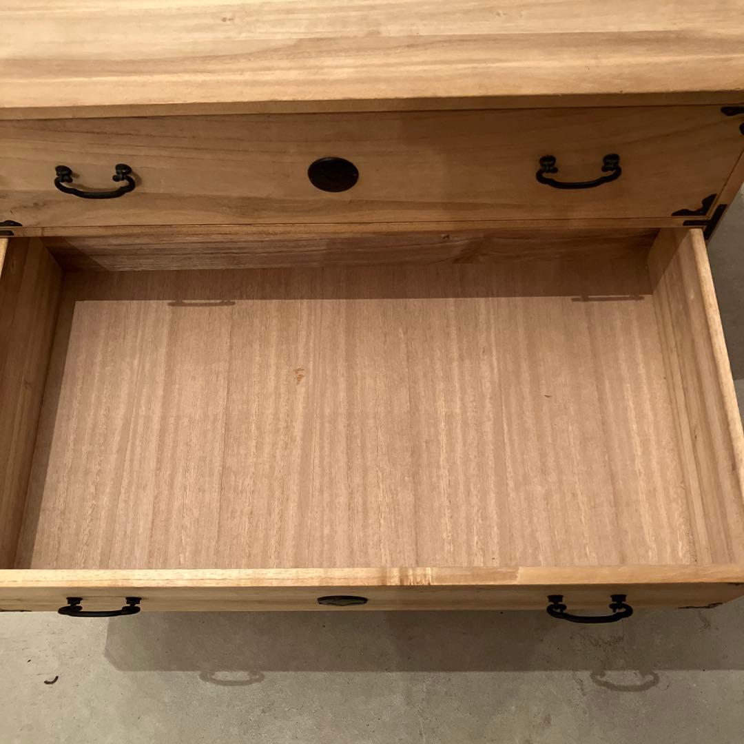 桐箪笥 桐ダンス 3段 衣装ダンス 着物 ヴィンテージ チェスト　キャスター付き