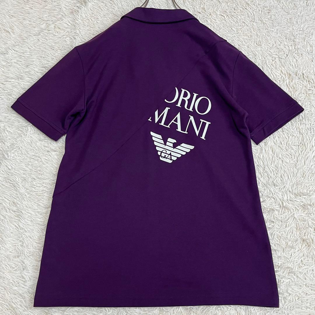 【タマ】エンポリオアルマーニ ポロシャツ 半袖サイズL 変形デザイン