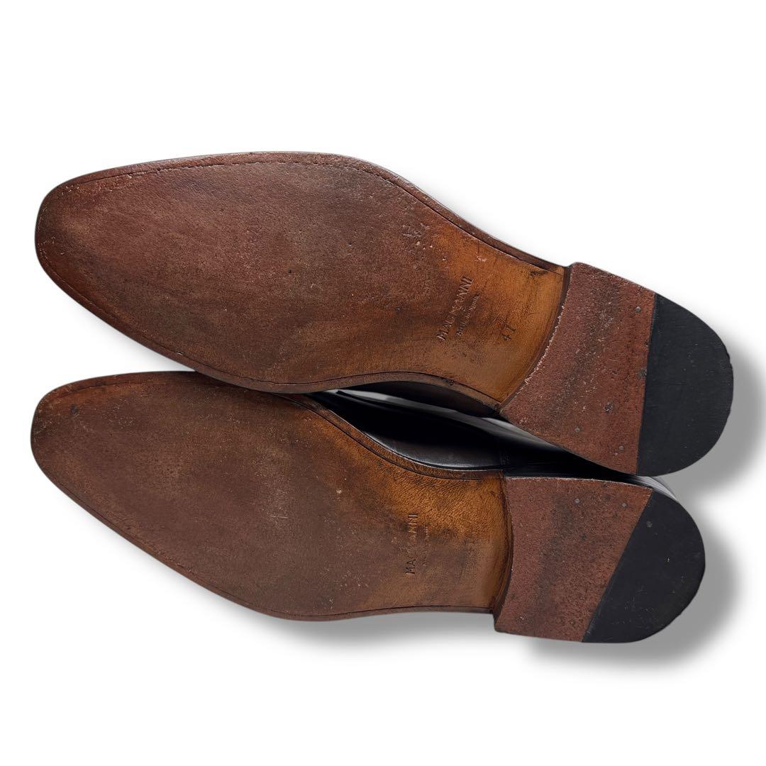 極美品■MAGNANNI マグナーニ【25.5】ダブルモンク 本革 革靴 茶系