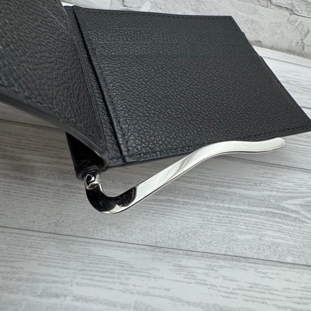 【t.m.y 様】PRADA　マネークリップ　RFID　三角ロゴ　シボ革ブラック