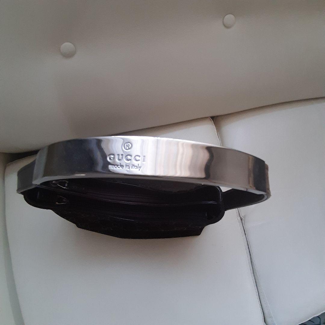 希少GUCCI ブラック GGパターン ショルダーバッグ　スエード☆ブラウン