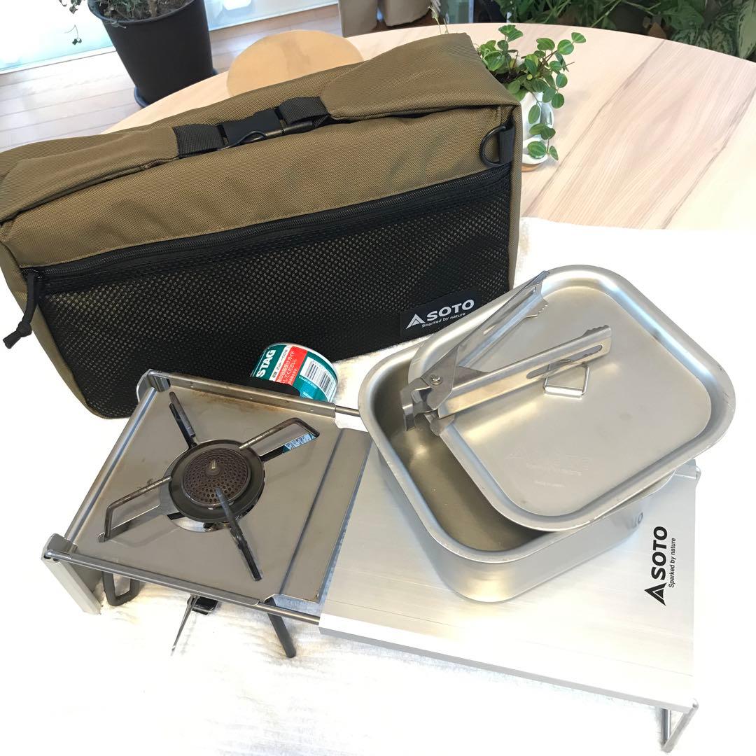 SOTO ストーブ、ワークトップ 、ミニマルクッカー、バッグセット ユーズド