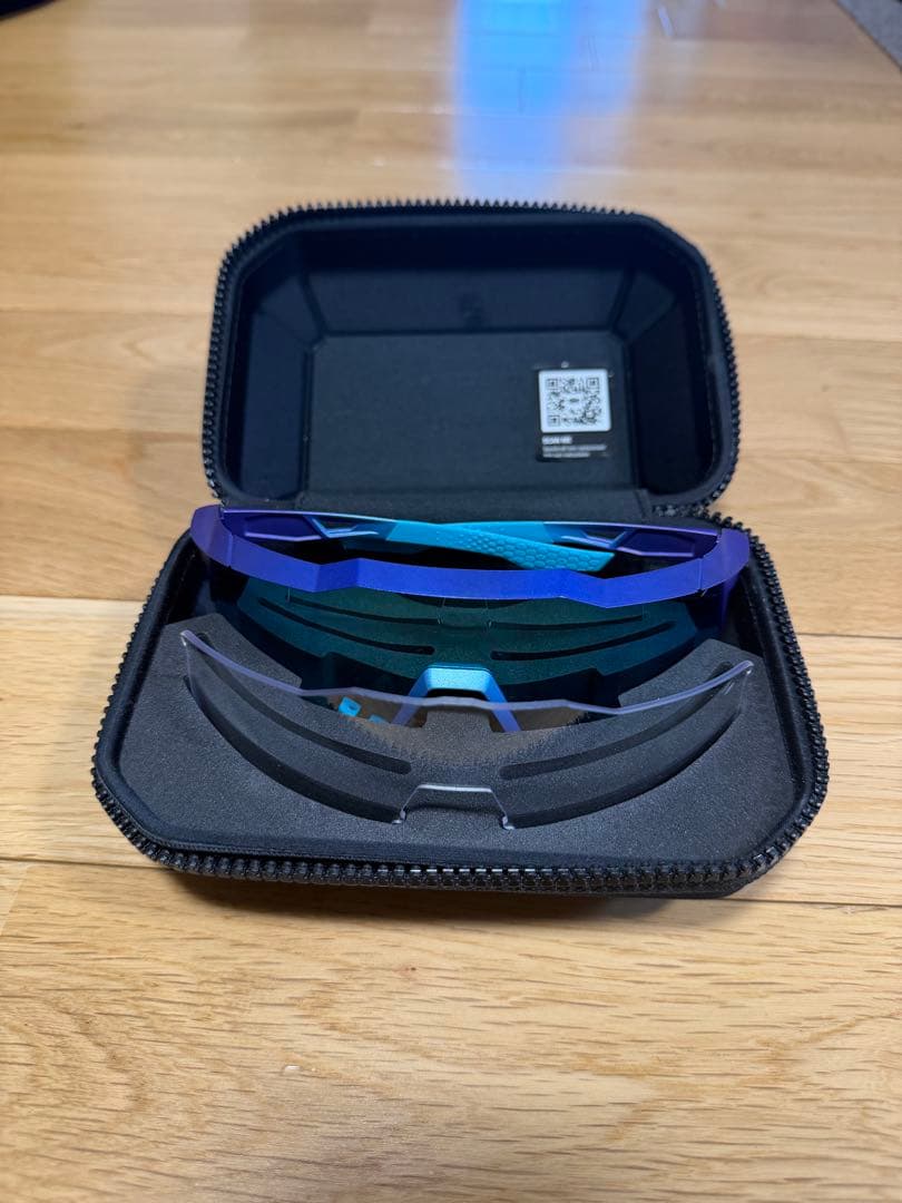 100% スポーツサングラス 青/緑