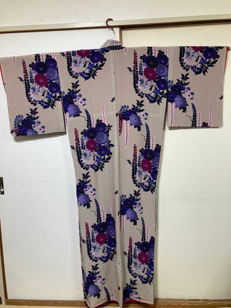 ふりふ小紋 袷着物 夜空猫（旧絵柄）Mサイズ