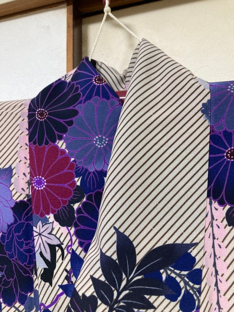 ふりふ小紋 袷着物 夜空猫（旧絵柄）Mサイズ