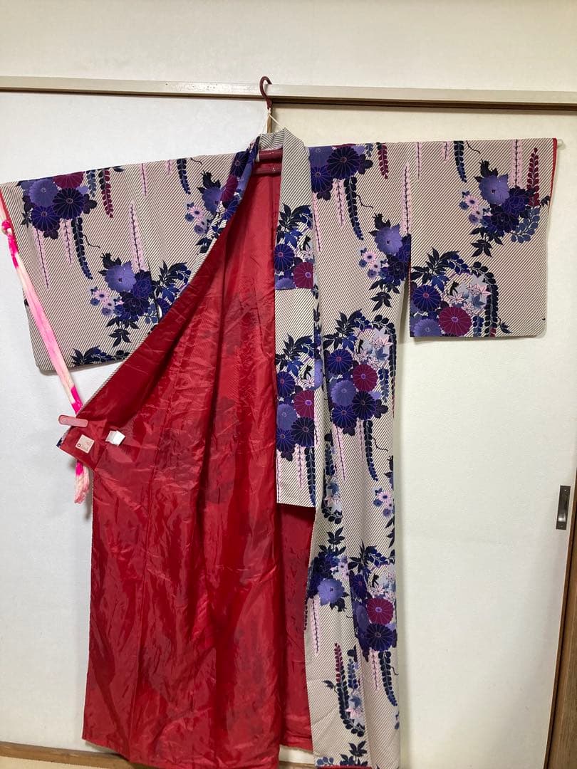 ふりふ小紋 袷着物 夜空猫（旧絵柄）Mサイズ