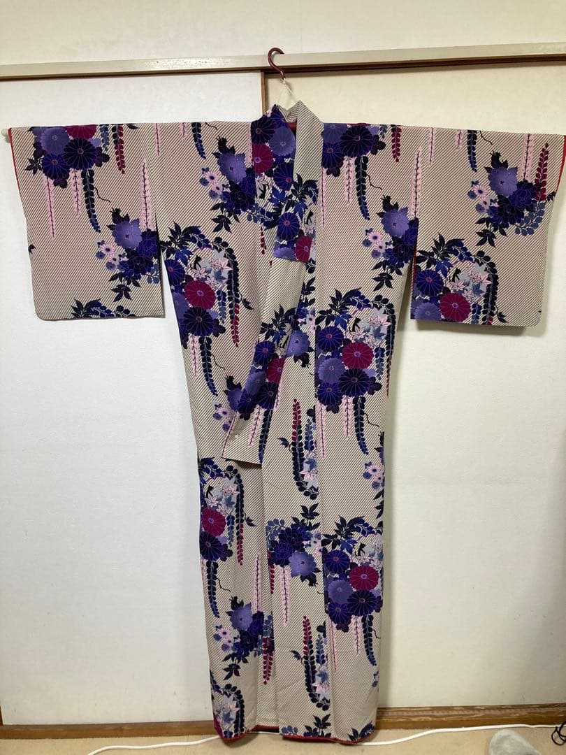 ふりふ小紋 袷着物 夜空猫（旧絵柄）Mサイズ