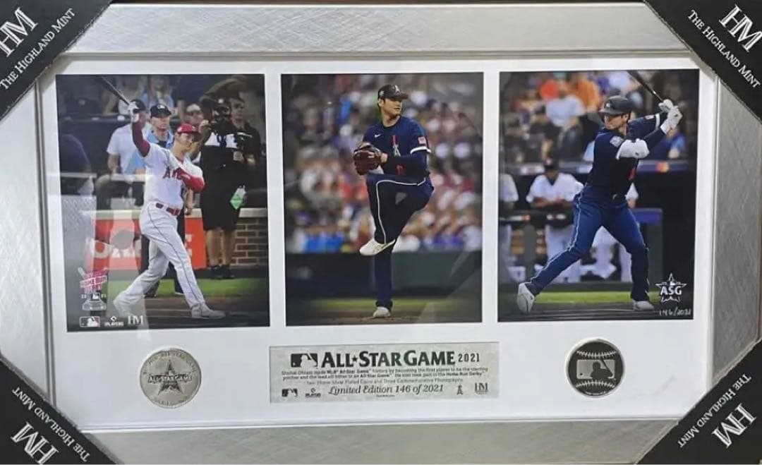 大谷翔平選手 MLBオールスターゲーム 2021初出場　貴重な二刀流写真