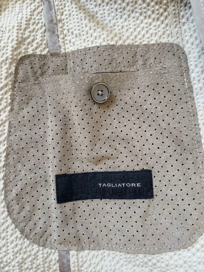 【美品】tagliatoreコットンシアサッカースーツ