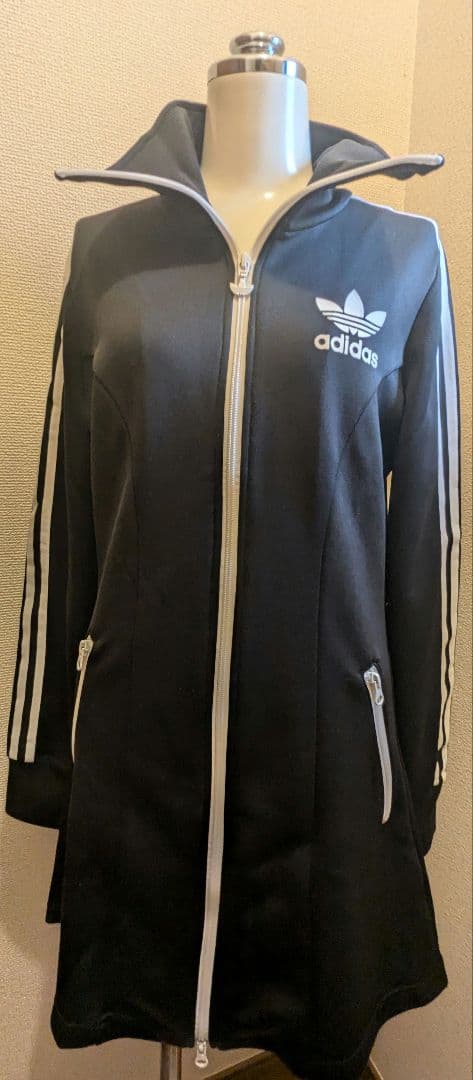 adidas アディダス ジャージ トラックワンピース 黒